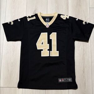 Nike NFL Kid’s New Orleans Saints Black & Gold #41 Football Jersey size M 10-12